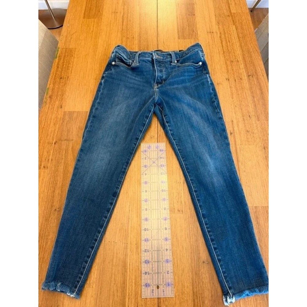 Banana Republic Washwell Blue Mid Rise Skinny Stretch Jeans Womens Size 27P